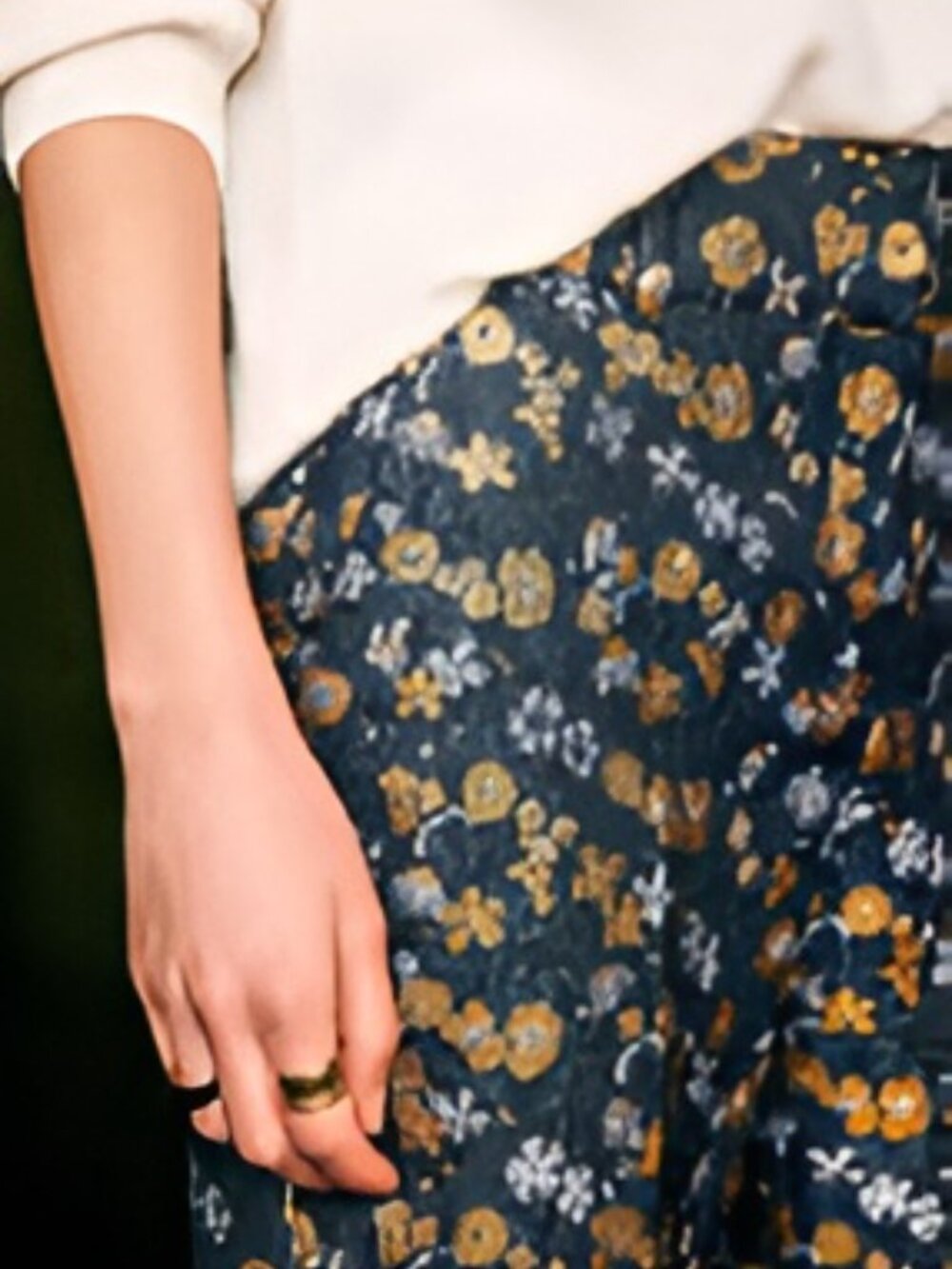 Sézane Gustavo Pants in Jacquard Fleur, size 40 ~ pre-owned!
